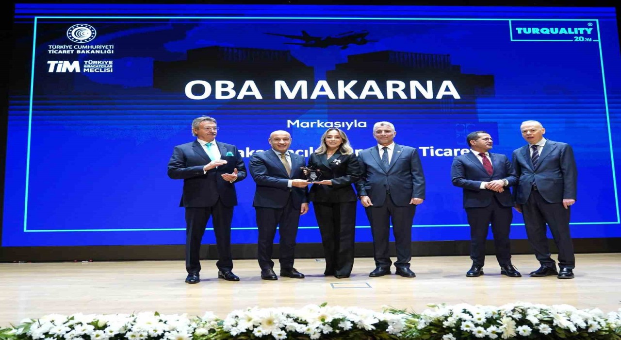 Oba Makarnaya Turqualityden En Çok Ülkeye İhracat Yapan Turquality Şampiyonu Ödülü