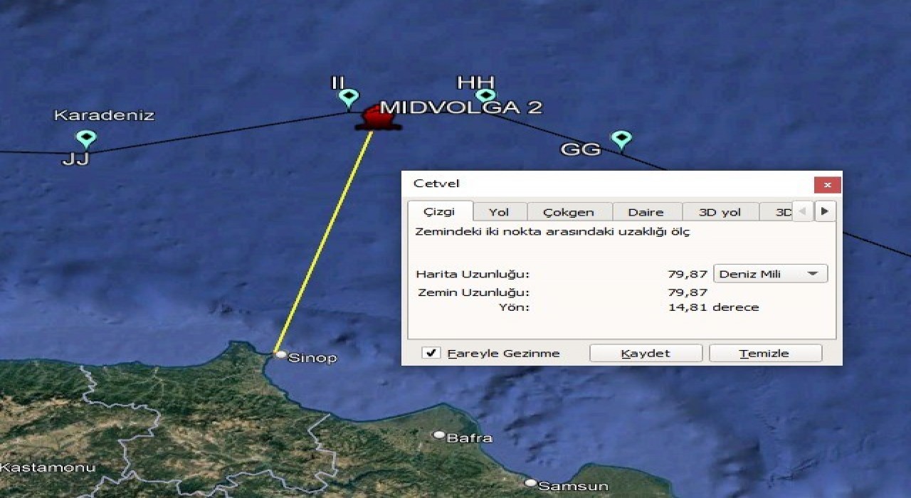 Rusyadan Gürcistana sefer gerçekleştiren MIDVOLGA-2 tankeri saldırı sonrası Sinopa ilerliyor