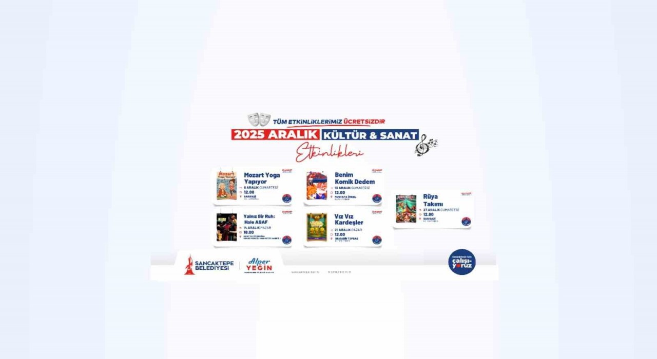Sancaktepede Aralık ayı kültür ve sanatla dolu dolu geçecek