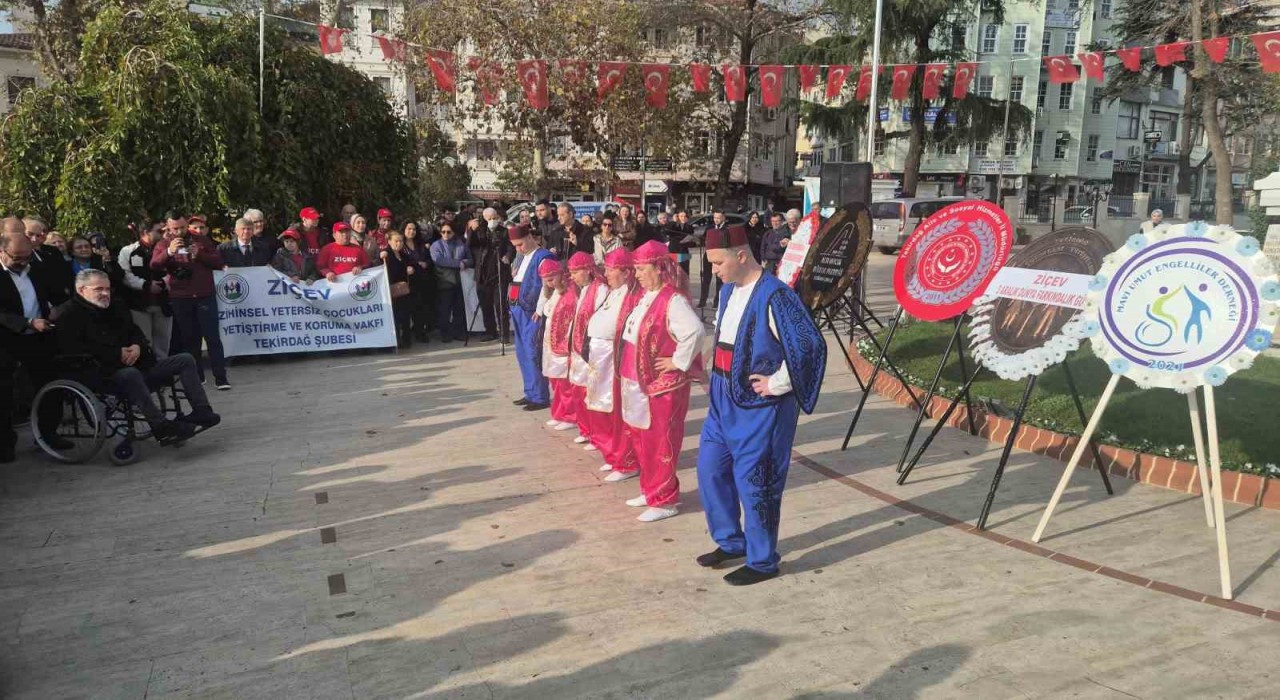 Tekirdağda Engelliler Günü kapsamında tören düzenlendi