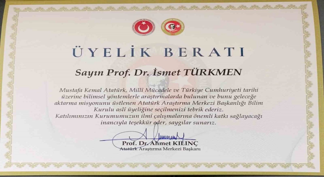 TOGÜlü Prof. Dr. İsmet Türkmene ulusal düzeyde önemli görev