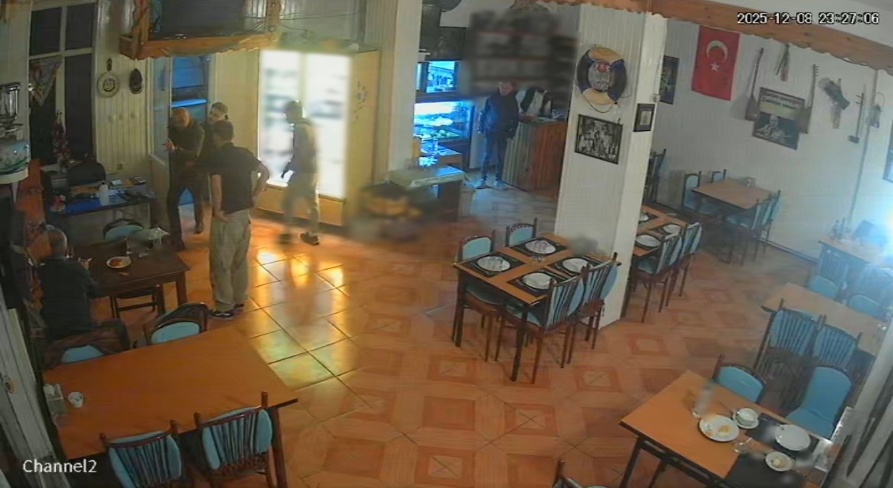 Trabzonda restorandaki silahlı saldırının görüntüleri ortaya çıktı