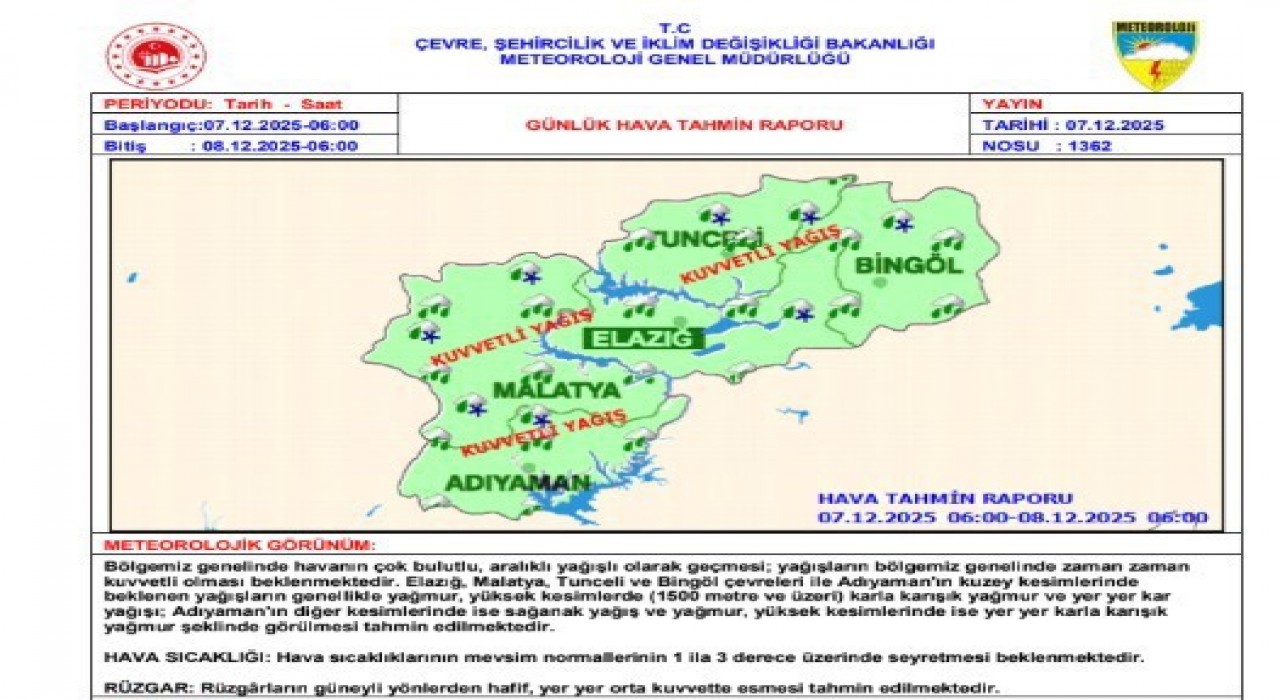 Tuncelide şiddetli yağmur ve fırtına etkili oldu