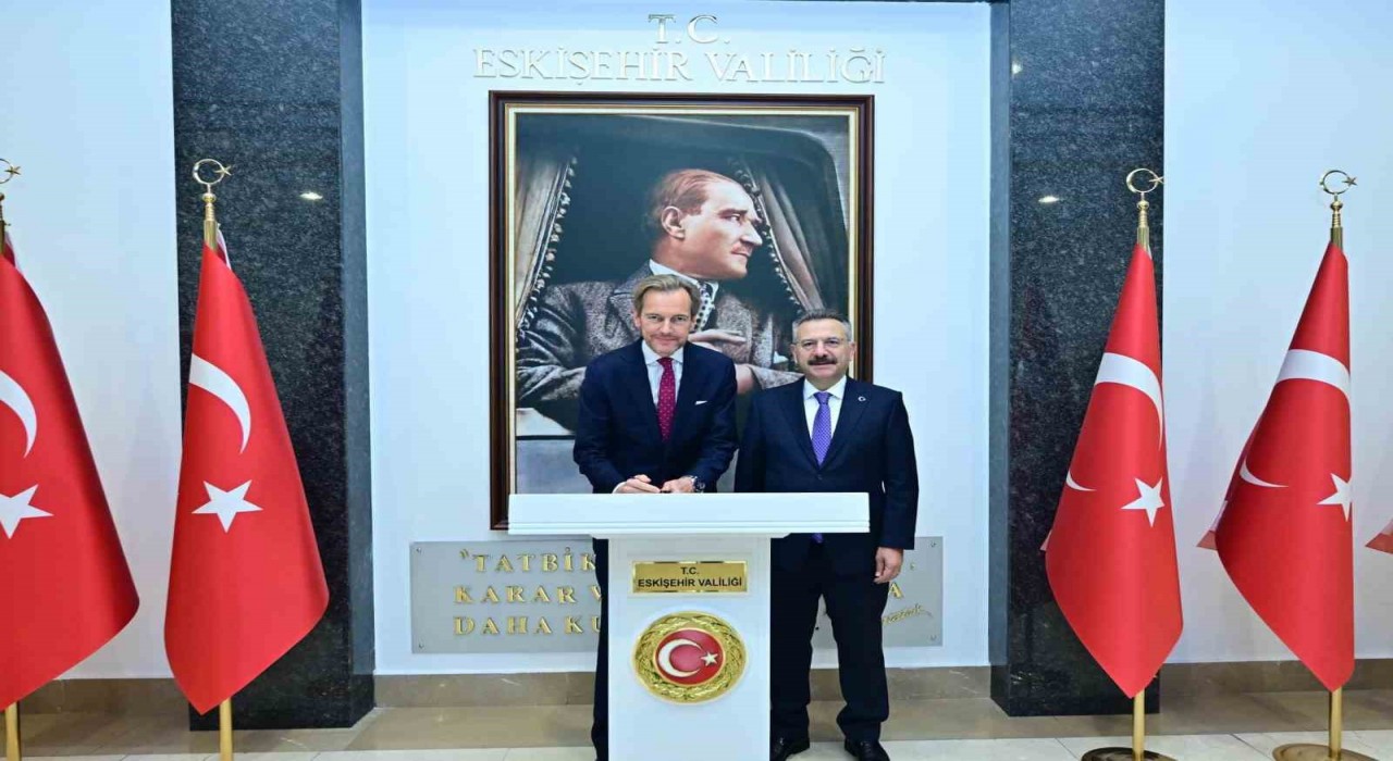Vali Aksoy, Belçikanın Ankara Büyükelçisini makamında ağırladı