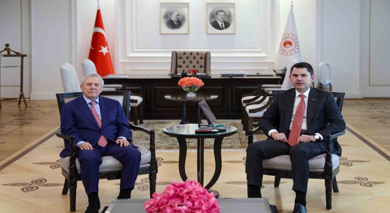 Bakan Kurum, Fenerbahçe spor kulübü başkanı Aziz Yıldırım’ı kabul etti