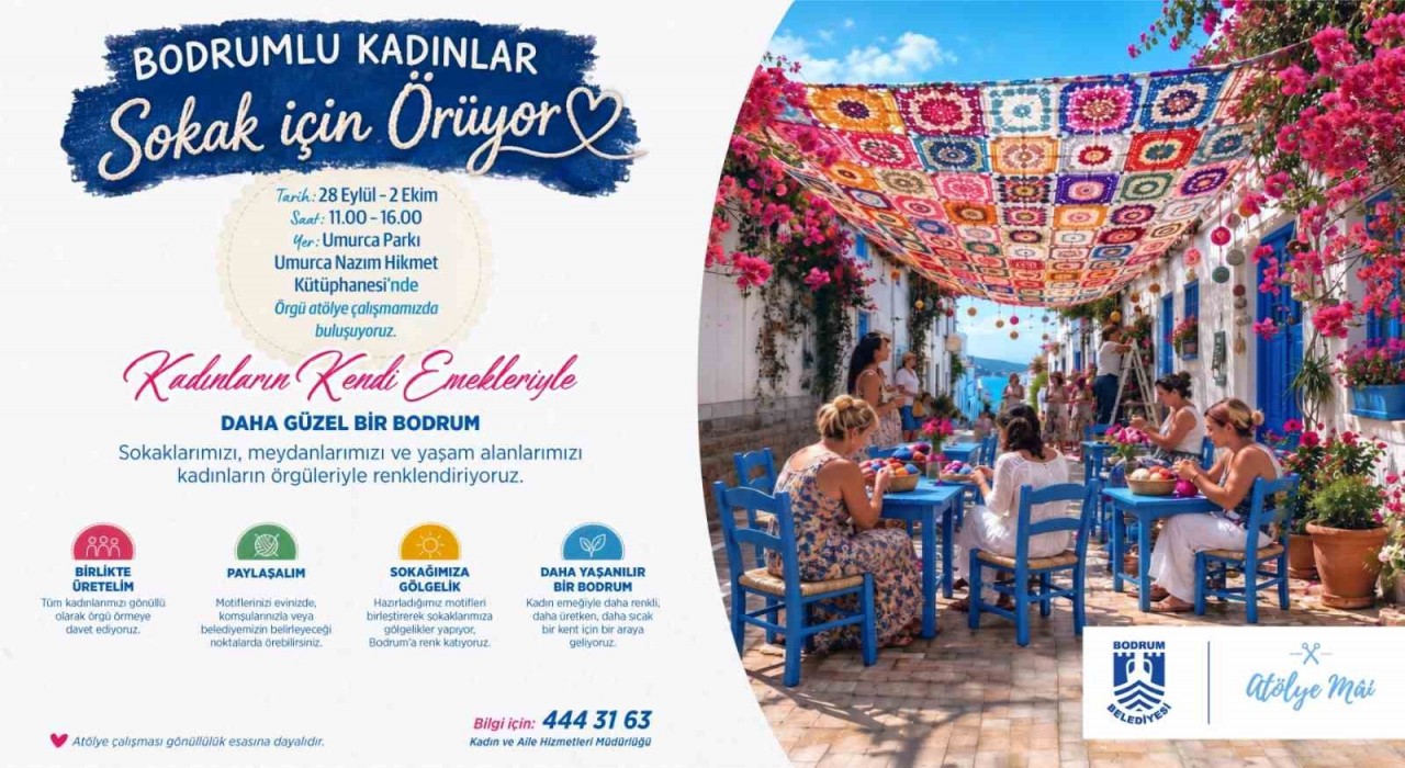 Bodrum’un sokakları, kadınların el emeğiyle renkleniyor