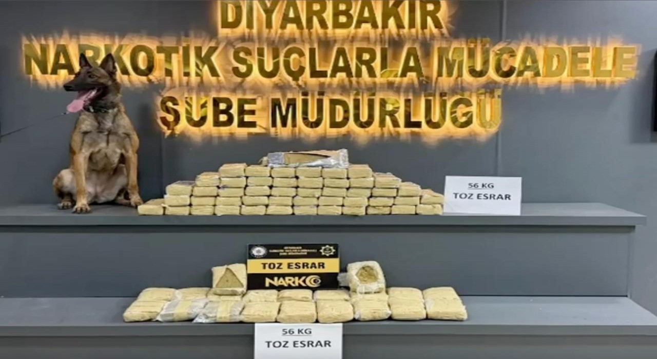 Diyarbakır’da 56 kilo esrar ele geçirildi: 2 kişi gözaltına alındı