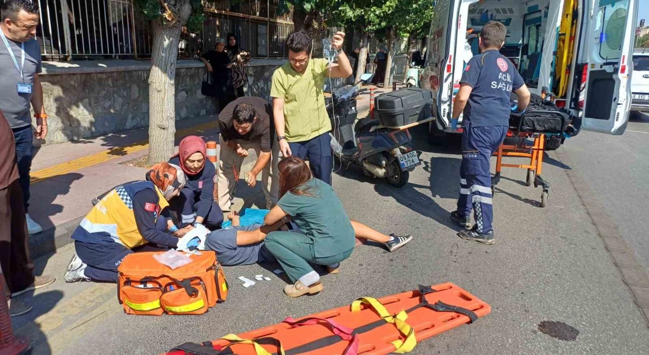 Panik fren kaza getirdi: 1 yaralı