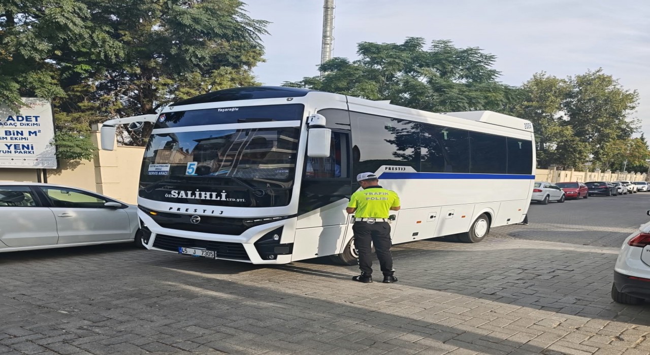 Salihlide okul servislerine sıkı denetim