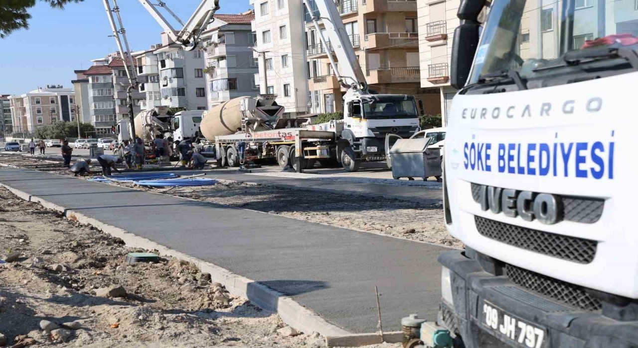 Söke’de Bisiklet ve Yürüyüş Yolu Projesi’nde ikinci etap hızlandı