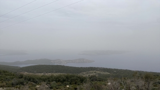 Antalya’nın Kaş ilçesinde toz taşınımı nedeniyle görüş mesafesi düştü