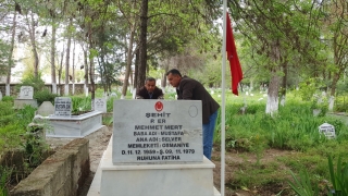 Şehitliği 42 yıl sonra verilen askerin kabri yeniden düzenlendi