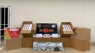 Hatay’da gümrük kaçağı makaron ve tütün ele geçirildi