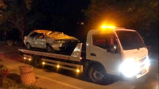 Alanya’da devrilen otomobildeki 3 kişi yaralandı
