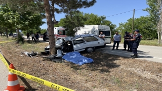 Isparta’da ağaca çarpan otomobilin sürücüsü öldü