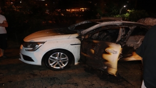Osmaniye’de park halindeki otomobil yandı