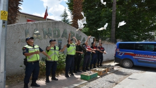 Kahramanmaraş’ta, Jandarma Teşkilatının kuruluşunun 183. yılı nedeniyle 183 güvercin uçuruldu
