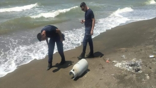 Hatay’da denizden mutfak tüpü çıktı