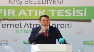 Kaş Belediyesi’nin katı atık tesisi için temel atma töreni düzenlendi