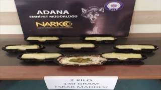 Adana’da kek paketlerinde 2 kilo 130 gram esrar ele geçirildi