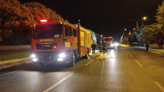 Kahramanmaraş’ta pamuk yüklü tırın dorsesinde çıkan yangın söndürüldü