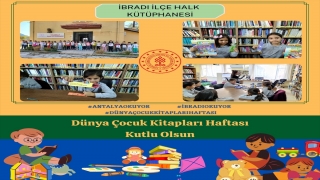 Antalya’daki 11 kütüphanede ”Dünya Çocuk Kitapları Haftası” etkinliği düzenlendi