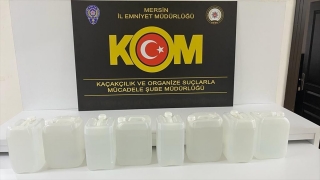 Mersin’de 1 milyon makaron ve 40 litre etil alkol ele geçirildi