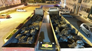Mersin’de hurda kaydıyla yurda getirilen 53 çalışır araç motoru ele geçirildi