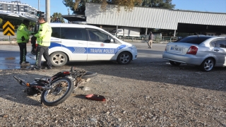Kumluca’da otomobille çarpışan motosikletin sürücüsü yaralandı