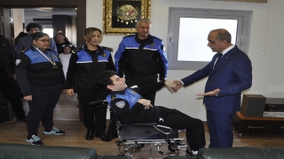 Adana’da özel gereksinimli polis çocukları Emniyet Müdürü İnci’yi ziyaret etti