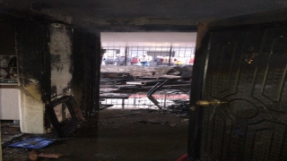 Mersin’de temizlik firmasında çıkan yangın söndürüldü