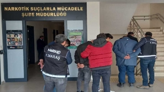 Kahramanmaraş’ta uyuşturucu operasyonunda yakalanan 4 zanlı tutuklandı