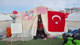 Kahramanmaraş’ta çadır kentte kalan çocuklara yönelik etkinlikler düzenleniyor
