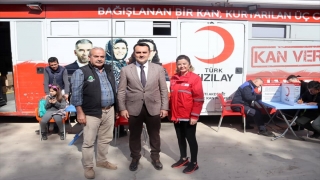 Finike’de depremzedeler için kan bağışı kampanyası