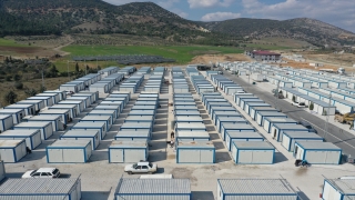 İslahiye’deki geçici barınma alanı havadan görüntülendi