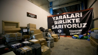 Mersin’deki fuar alanı deprem yardımları için lojistik üssüne dönüştü