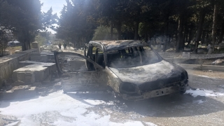 Hatay’da hafif ticari araçta çıkan yangın söndürüldü