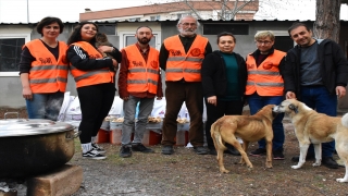 Eskişehirli hayvanseverler deprem bölgesindeki sahipsiz hayvanlara 1,5 ton mama ulaştırdı