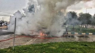 Antalya’da babasının otomobilini yaktığı iddia edilen kişi gözaltına alındı