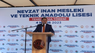 Duraliler’de hayırsever İnan çifti tarafından yaptırılacak lisenin temeli atıldı