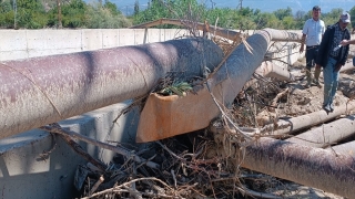 Mut’ta sağanaktan etkilenen alanlarda hasar tespiti yapılıyor
