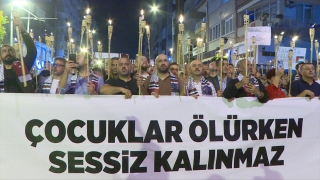 İsrail’in Gazze’ye saldırıları Antalya’da protesto edildi