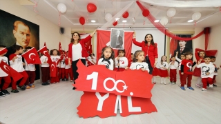 Gaziantep’te kreş öğrencileri Cumhuriyetin 100. yılını gösteriyle kutladı