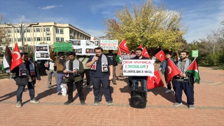 Gaziantep’te üniversiteli öğrencilerden İsrail’e tepki