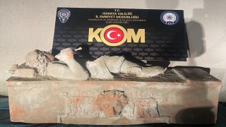 Burdur’da tarihi eser operasyonunda lahit ele geçirildi