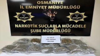 Osmaniye’de 11 kilo 700 gram sentetik uyuşturucu ele geçirildi