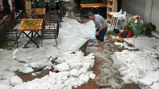 Alanya’da şiddetli yağmur ve dolu