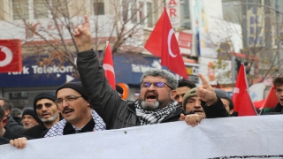 Burdur’da İsrail’in Gazze’ye yönelik saldırıları protesto edildi