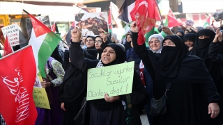 İsrail’in Gazze’ye yönelik saldırıları Adana’da protesto edildi