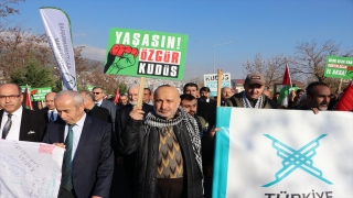 Kahramanmaraş’ta şehit askerleri anma ve Filistin’e destek yürüyüşü düzenlendi